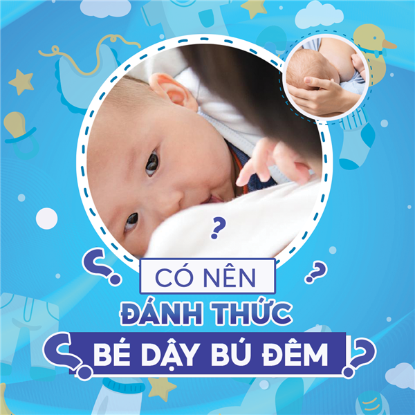 Có nên đánh thức bé dậy bú đêm?