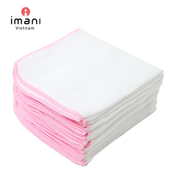 Khăn sữa cho bé Imani set khăn sữa cho bé sơ sinh chất liệu cotton, thoáng mát, thấm hút mồ hôi