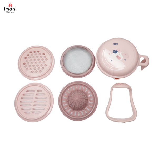 Set 7 dụng cụ chế biến đồ ăn dặm cho bé, bộ dụng cụ ép mài củ quả chất liệu nhựa nguyên sinh