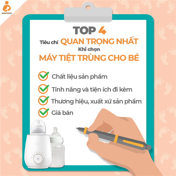 Top 4 tiêu chí quan trọng nhất chọn máy tiệt trùng cho bé