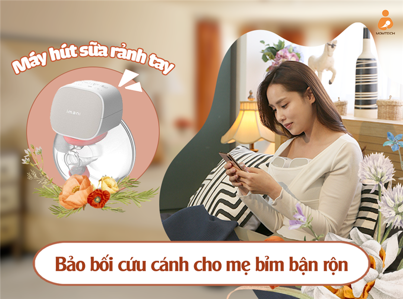 Máy hút sữa rảnh tay, bảo bối cứu cánh cho mẹ bỉm bận rộn