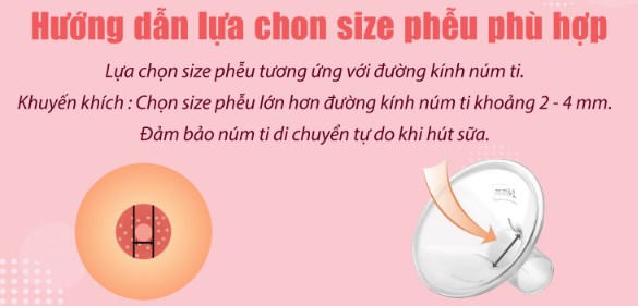 Bỏ túi cách lựa chọn size phễu máy hút sữa Imani