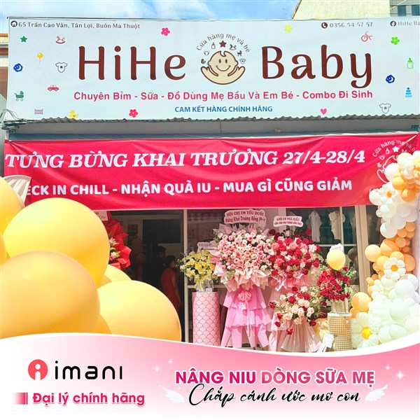 Chào mừng cửa hàng mẹ và bé HiHe Baby gia nhập hệ thống đại lý chính thức của Imani Việt Nam