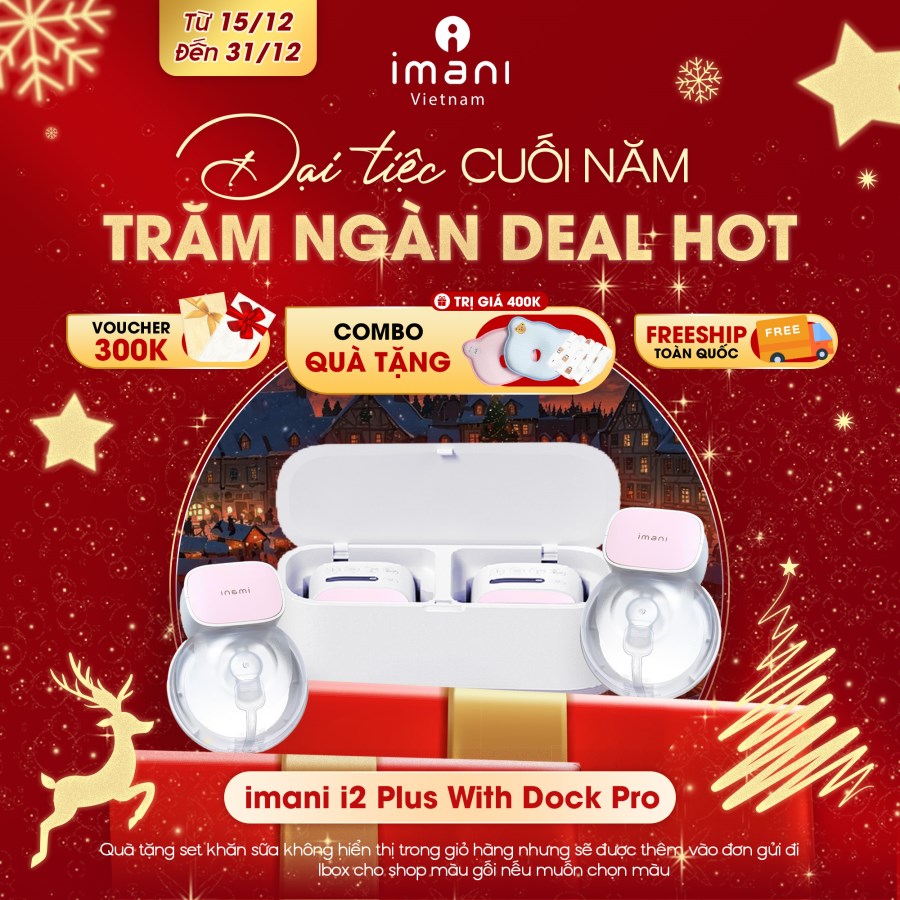 Máy Hút Sữa Rảnh Tay Không Dây Imani i2 Plus with Dock Pro 