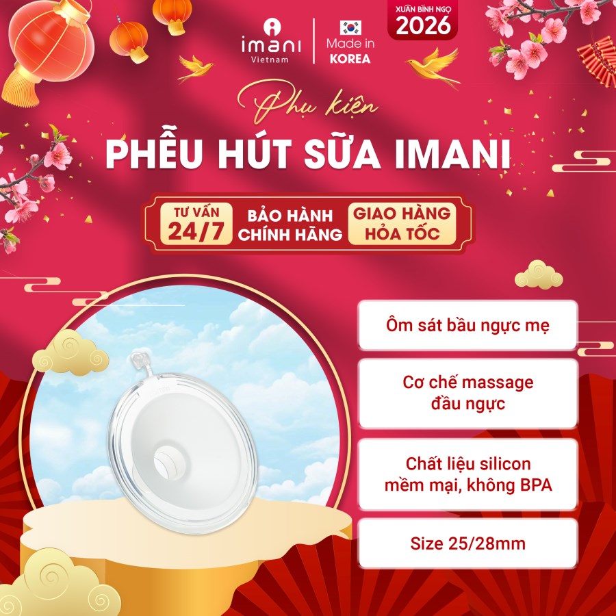 Phễu hút sữa silicon Imani